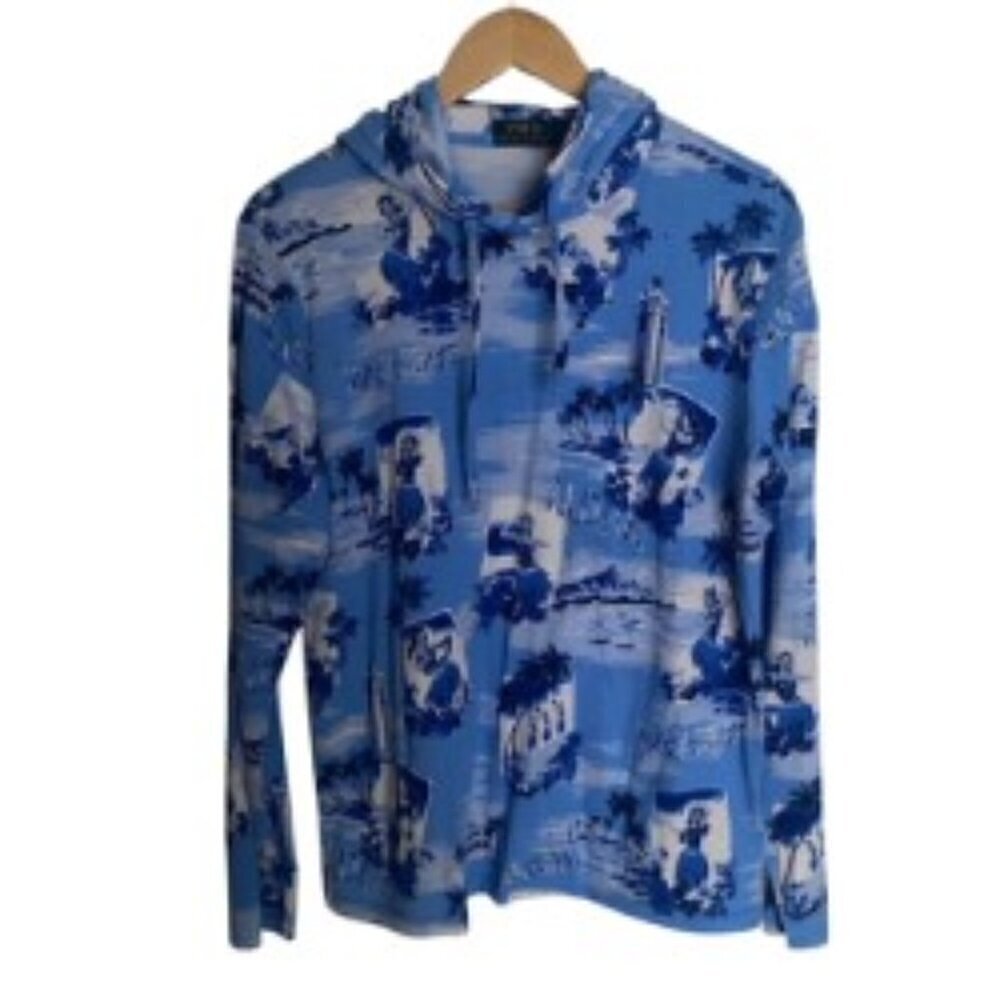 Polo Ralph Lauren Blue & White Aloha Pullover Top SP